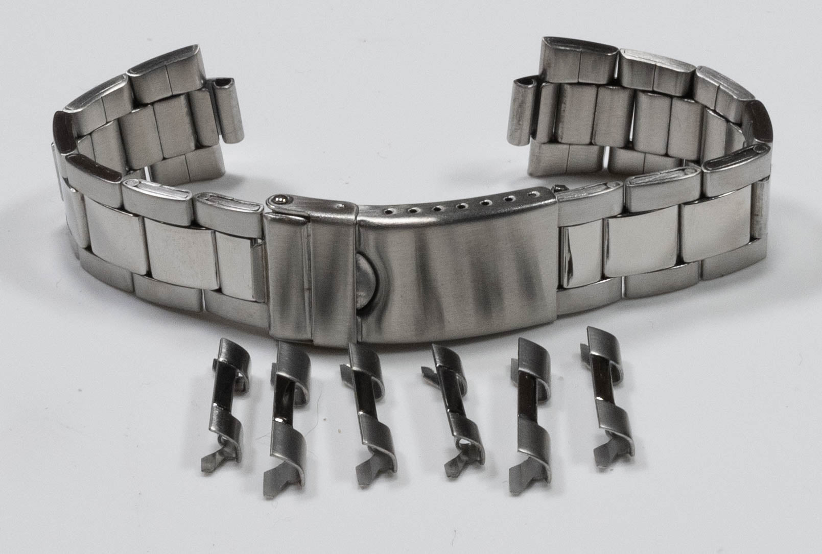 Mirror Steel Oyster Watch Straight End Bracelet Strap 18mm 20mm 22mm For Rolex